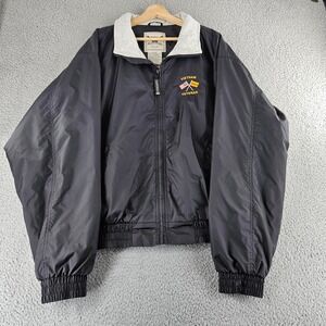 Oarsman‎ Jacket Mens XL Black Vietnam Veteran Embroidered Lightweight